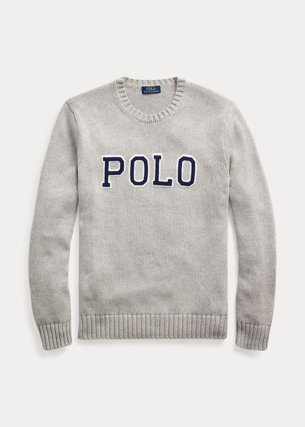 Men's Polo Ralph Lauren Logo Crewneck Sweater | 780945JXA